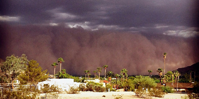Arizona desert dust storm